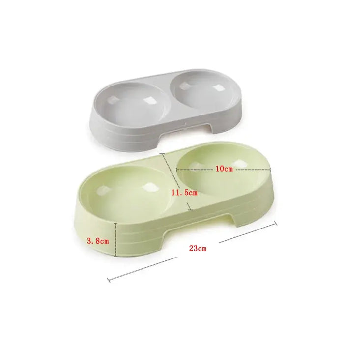 Double Pet Food Bowl Stainless Steel Drinkware