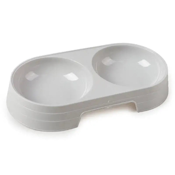 Double Pet Food Bowl Stainless Steel Drinkware