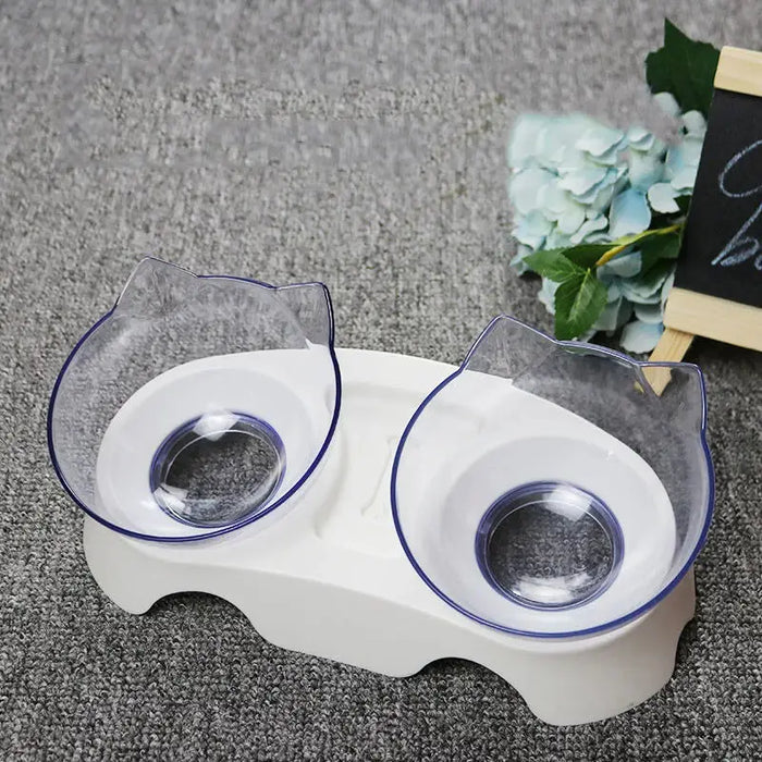 Double Cat Bowl Dog Bowl With Stand Pet Feeding