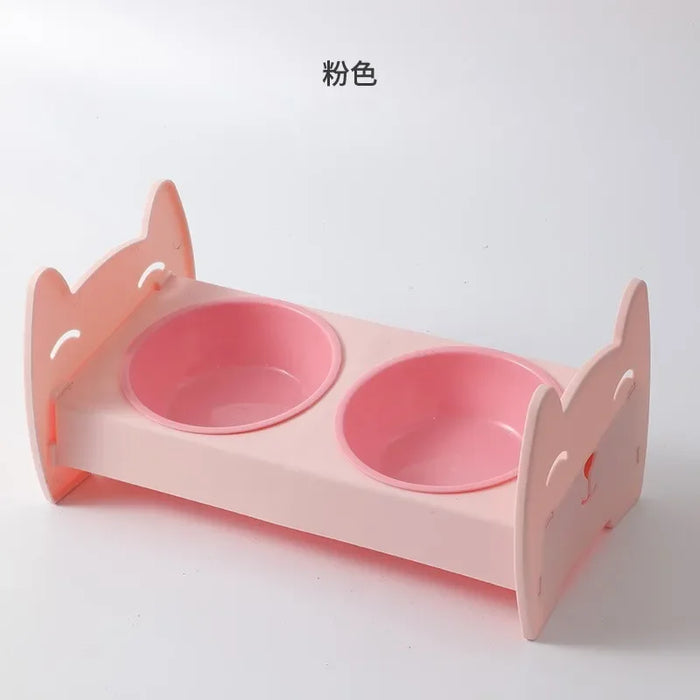 Stand Cats Feeder Feeding Bowl