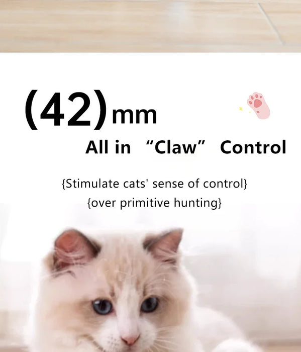 42mm interactive cat toy designed for claw control. Stimulates a cat’s natural hunting instincts for an engaging play experience.