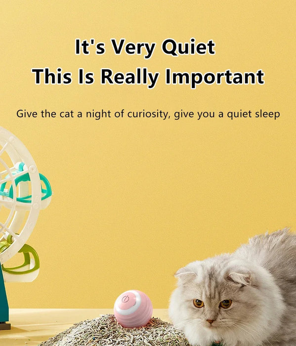 Quiet operation of the interactive cat toy ensures peaceful nights. Keeps cats entertained without disturbing household members.