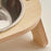 Single/Double Cat Stainless Steel Food Bowls Wooden