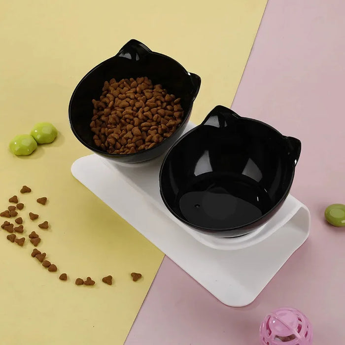 Stand Cats Feeder Feeding Bowl