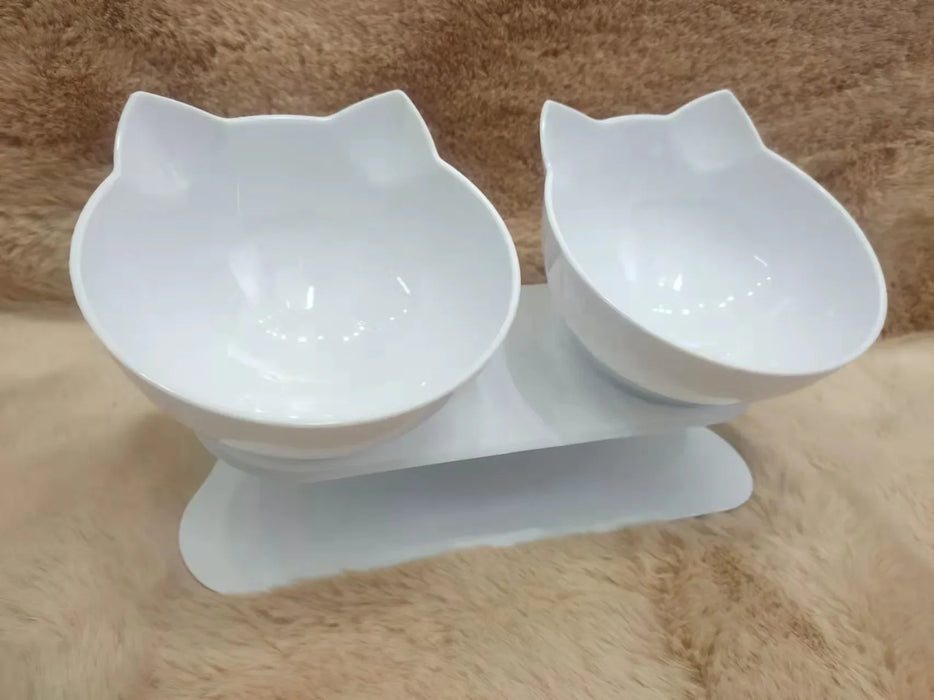 Stand Cats Feeder Feeding Bowl