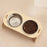 Single/Double Cat Stainless Steel Food Bowls Wooden